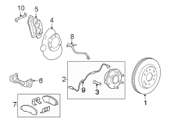 FRONT SUSPENSION. BRAKE COMPONENTS.