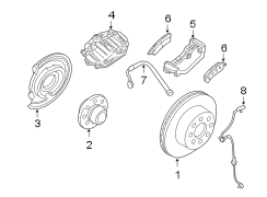 REAR SUSPENSION. BRAKE COMPONENTS.