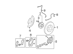 FRONT SUSPENSION. BRAKE COMPONENTS.