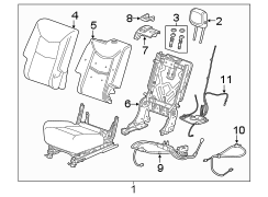 SEATS & TRACKS. REAR SEAT COMPONENTS.