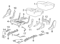 SEATS & TRACKS. REAR SEAT COMPONENTS.