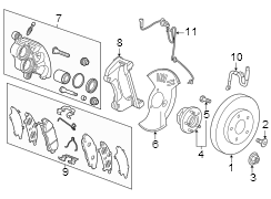 ABS sensor. SENSOR Assembly - Wheel Speed. (Front)