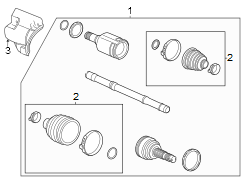 Axle Assembly. Shaft Assembly - Wheel Drive. (Front). Part has related.