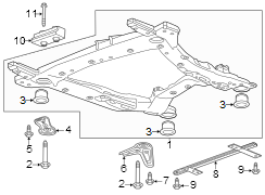 Suspension Subframe Reinforcement Bracket (Front, Rear)