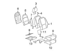 SEATS & TRACKS. FRONT SEAT COMPONENTS.