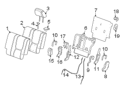 SEATS & TRACKS. REAR SEAT COMPONENTS.