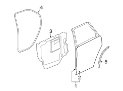 REAR DOOR. DOOR & COMPONENTS.