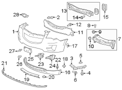 FRONT BUMPER & GRILLE. BUMPER & COMPONENTS.