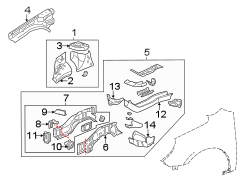 FENDER. STRUCTURAL COMPONENTS & RAILS.