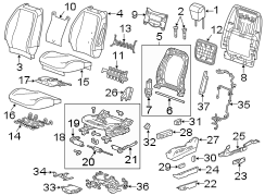 SEATS & TRACKS. DRIVER SEAT COMPONENTS.