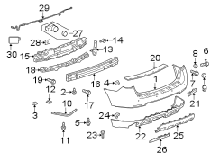 REAR BUMPER. BUMPER & COMPONENTS.