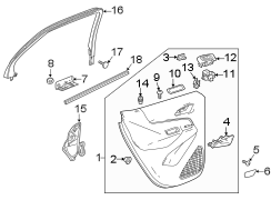 Image of Door Window Molding (Upper) image for your 2003 Chevrolet Tahoe    