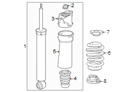 Image of Suspension Shock Absorber Mount (Upper) image for your 2019 GMC Sierra 2500 HD 6.6L Duramax V8 DIESEL A/T RWD Base Extended Cab Pickup Fleetside 