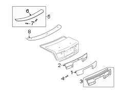 Image of Spoiler (Rear) image for your 2006 GMC Sierra 3500 6.6L Duramax V8 DIESEL A/T RWD SLT Crew Cab Pickup 