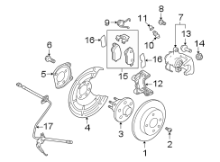 REAR SUSPENSION. BRAKE COMPONENTS. (1/1)