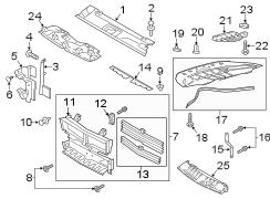 Image of Radiator Support Air Deflector (Front, Lower) image for your 1991 Ford F-150   