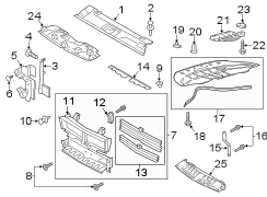 Image of Radiator Support Baffle (Upper) image for your 2014 Ford F-150 6.2L V8 A/T 4WD FX4 Extended Cab Pickup Fleetside 