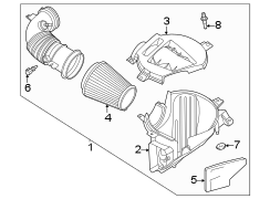 Image of Engine Air Intake Hose (Front, Lower) image for your 2020 Ford Edge   