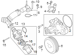 Image of HVAC Heater Hose Connector image for your 2001 Ford E-350 Super Duty   