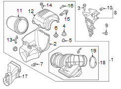 Image of Air Filter Housing (Upper) image for your Ford Mustang  