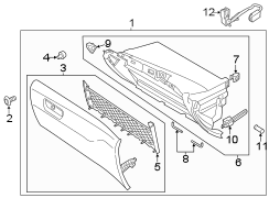 Image of Glove Box Assembly image for your 2020 Ford Escape   