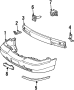 Image of Bumper Trim (Front, Lower) image for your 1993 Ford F-150  XLT Standard Cab Pickup Stepside 