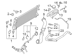 Image of Engine Coolant Overflow Hose image for your 2002 Ford Explorer   