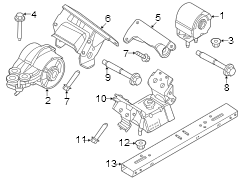 Image of Engine Mount (Front, Rear) image for your 2016 Lincoln MKZ Black Label Sedan  