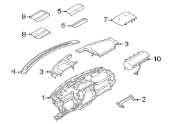 Image of Instrument Panel Cover (Lower) image for your 2012 Ford F-150 5.0L V8 FLEX A/T 4WD XLT Crew Cab Pickup Fleetside 