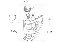 Image of Tail Light Grommet image for your 2009 Ford F-150  XLT Crew Cab Pickup Fleetside 