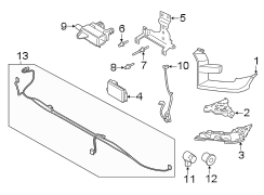 Image of Parking Aid System Wiring Harness image for your 2019 Ford F-150   