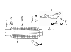 Image of Headlight Bezel Bracket image for your Ford F-150  