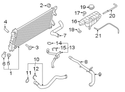 Image of Engine Coolant Overflow Hose (Lower) image for your 2002 Ford F-150 5.4L Triton V8 M/T 4WD XLT Extended Cab Pickup Fleetside 