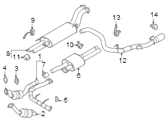 Image of Exhaust Pipe image for your 2020 Ford F-150 3.3L Duratec V6 FLEX A/T 4WD XL Standard Cab Pickup Fleetside 