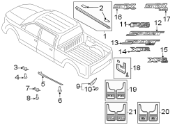 Image of Truck Bed Molding (Rear, Upper, Lower) image for your 2009 Ford F-150   