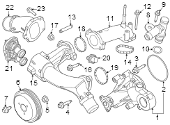 Image of Bolt. Washer. Outlet. Engine. Head. A threaded rod with a. image for your 2019 Lincoln MKZ Hybrid Sedan  