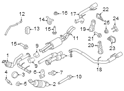 Image of Exhaust System Hanger Bracket (Front) image for your 1998 Ford F-150   