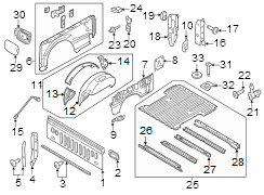 Image of Tailgate Stop Bumper image for your 2017 Ford F-350 Super Duty 6.7L Power-Stroke V8 DIESEL A/T 4WD XL Extended Cab Pickup Fleetside 