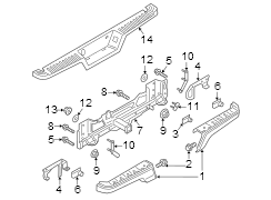 Image of Bumper Face Bar Reinforcement Beam Nut image for your 1997 Ford F-150   