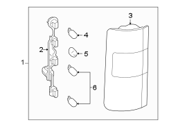 Image of Tail Light Assembly (Rear) image for your 2013 Ford F-150 3.7L V6 FLEX A/T RWD XLT Standard Cab Pickup Fleetside 