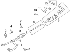 Image of Bracket. Converter. and pipe. Catalytic. Exhaust System Hanger. Bracket used to support. image for your 2017 Lincoln MKZ Premiere Hybrid Sedan  