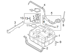 Image of Filler. Fuel. Pipe. Neck. Aft Axle Fuel Tank. Exc. image for your 2001 Ford Focus   