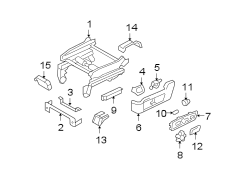 Image of Shield. Cover. (Front). Cover for the seat track. image for your 2009 Ford F-150 4.6L V8 A/T 4WD XL Extended Cab Pickup Fleetside 