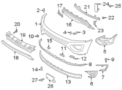 Image of Bumper Cover Spacer Panel image for your 1992 Ford Ranger   