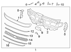 Image of Grille Molding (Front, Lower). Grille Molding. Bezel. image for your 2013 Ford F-150  STX Standard Cab Pickup Fleetside 