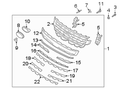 Image of Grille Molding (Lower) image for your 2013 Ford F-150  STX Standard Cab Pickup Fleetside 