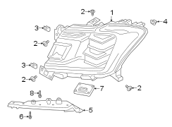 Image of Headlight Mounting Nut image for your 2012 Ford F-150 5.0L V8 FLEX A/T RWD XLT Crew Cab Pickup Fleetside 