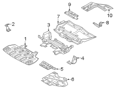 Image of Floor Pan Splash Shield (Rear) image for your 2018 Ford F-150 5.0L V8 FLEX A/T 4WD XL Standard Cab Pickup Fleetside 