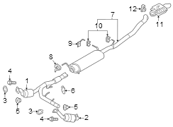 Image of Exhaust System Hanger (Front, Rear) image for your 2020 Ford F-150  Police Responder Crew Cab Pickup Fleetside 