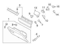 Image of Glove Box Door Striker image for your 1993 Ford F-150   